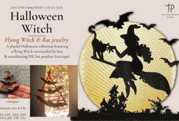 Halloween Witch embroidery collection