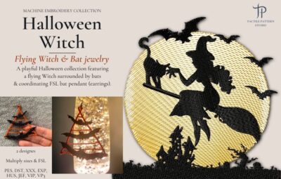 Halloween Witch embroidery collection