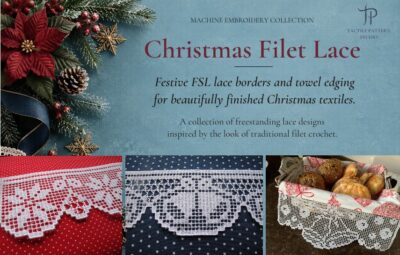 Christmas Filet Lace embroidery designs