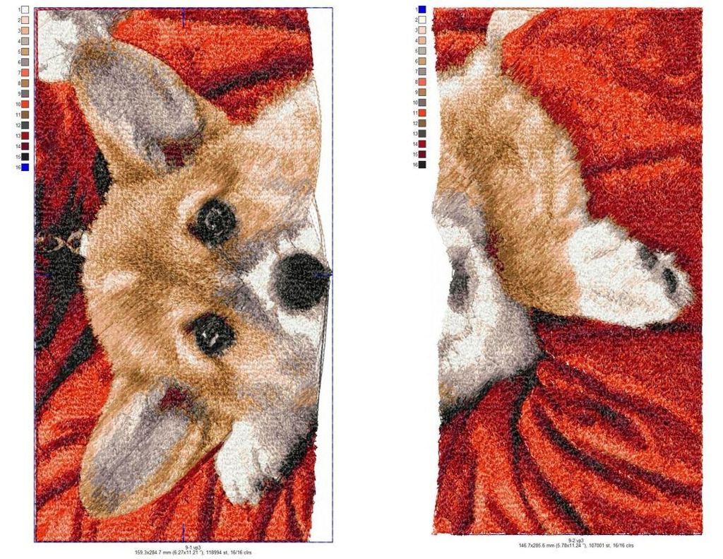 Photo Stitch design divided into two parts