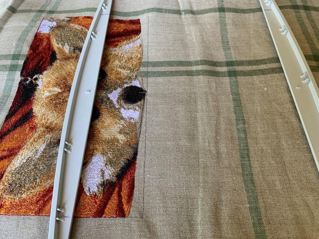 Rehooping the fabric for Part 2
